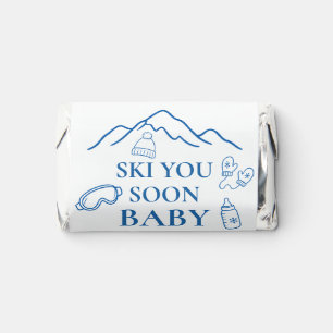 Winter Ski You Soon Blue Boy Baby Shower Hershey's Miniatures
