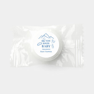 Winter Ski You Soon Blue Boy Baby Shower Life Saver® Mints