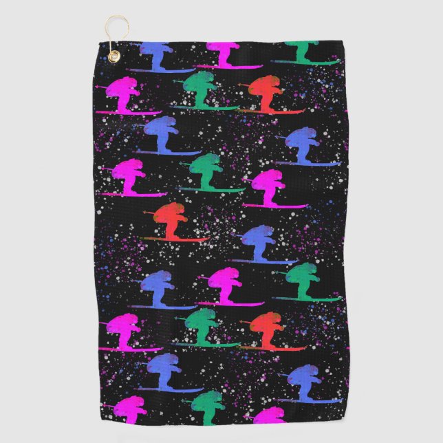 WINTER SKIER GOLF TOWEL (Front)