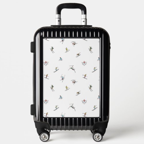 Winter Skiers In Action Pattern Luggage