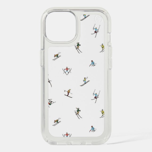 Winter Skiers In Action Pattern Speck iPhone Case (Front)
