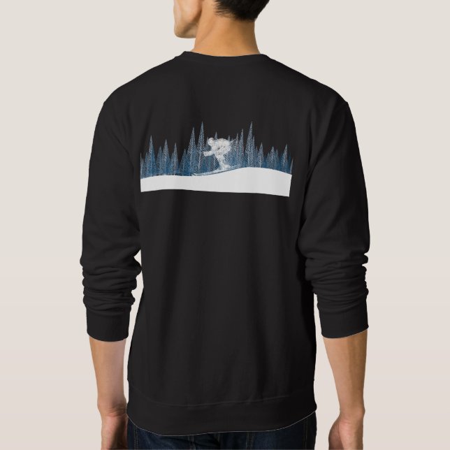 Winter Skiing Adventure  Sweatshirt (Back)
