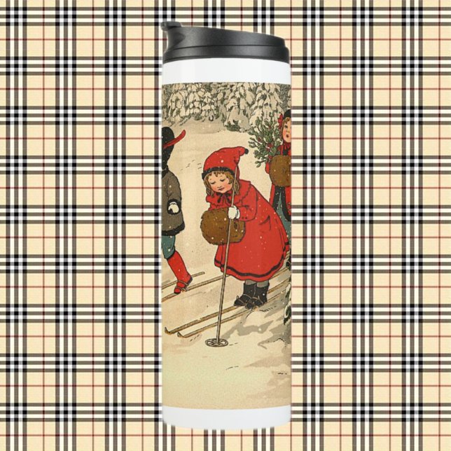 Winter Skiing Coffee  Thermal Tumbler (Creator Uploaded)