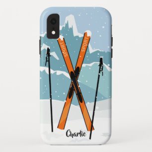 Winter Skiing custom name phone cases