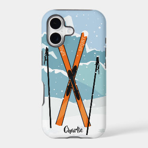 Winter Skiing custom name phone cases