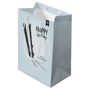 Winter Skiing Happy Holidays Gift Bag