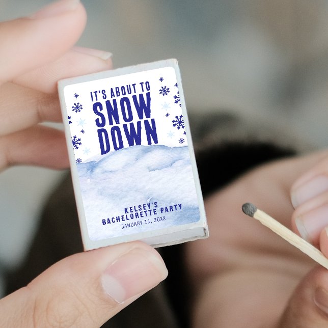 Winter Skiing Snow Snowflake Bachelorette Party Matchboxes (Winter Skiing Snow Snowflake Bachelorette Party Matchboxes
)