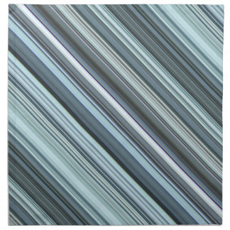 Winter Sky Aqua Blue Stripe Cloth Napkin