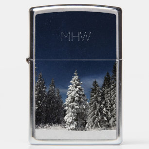 Winter Sky custom monogram lighter