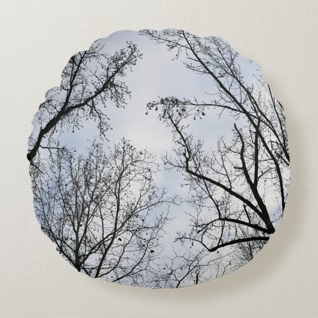 Winter Sky Round Pillow (Front)