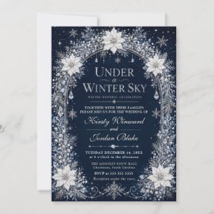 Winter Sky Wedding Celebration Invitation