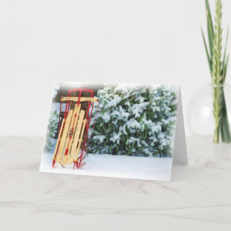 WINTER SLED IN COLORADO CARD