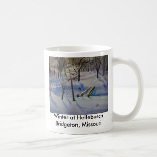 Winter Sleding, Winter at HellebuschBridgeton, ... Coffee Mug