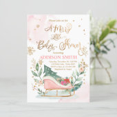 Winter Sleigh Christmas Merry Little Baby Shower Invitation (Standing Front)
