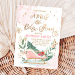 Winter Sleigh Christmas Merry Little Baby Shower Invitation<br><div class="desc">Winter Birthday themed Baby Shower invitation for your perfect celebration. All details are HAND-DRAWN so you can be sure this design is one-of-a-kind.</div>
