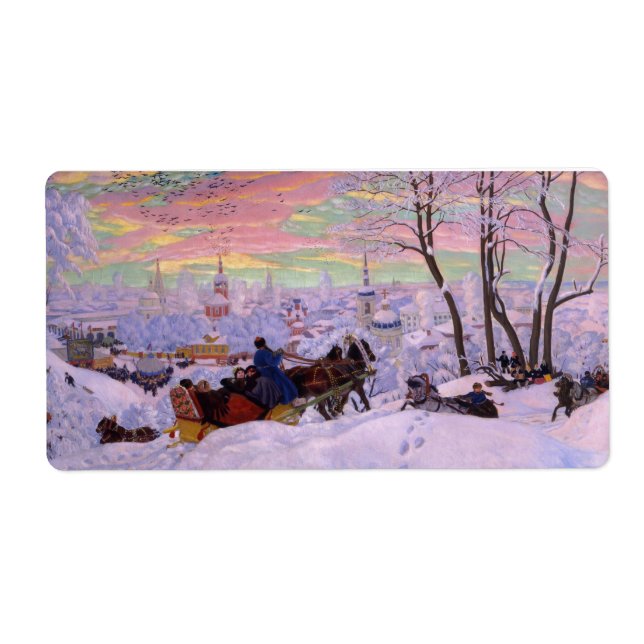 Winter Sleigh - Shrovetide Holiday Label (Front)