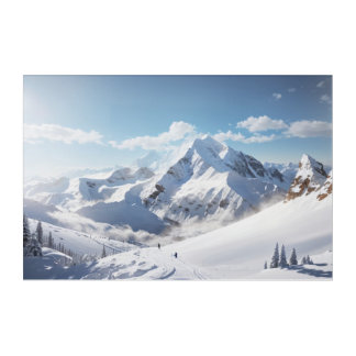 Winter Slopes Acrylic Print