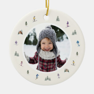 WINTER SLOPES Photo  Ceramic Ornament