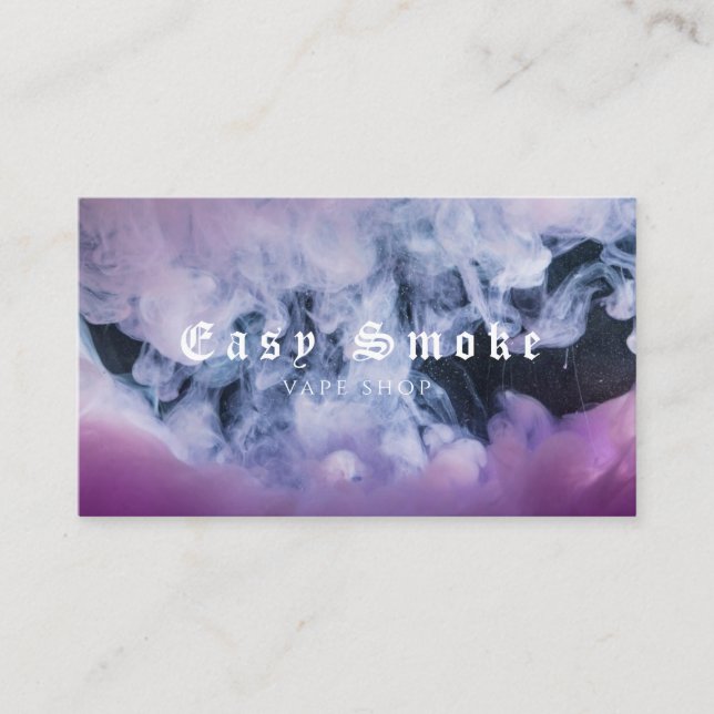 Winter Smoke Vape Shop Business Card (Front)