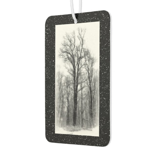 Winter Snow and Poplar Trees Air Freshener (Left)