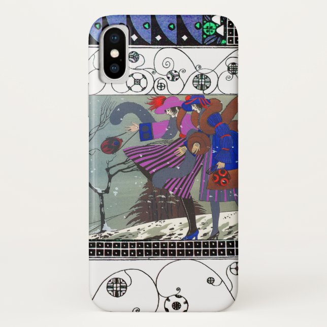 WINTER SNOW AND SWIRLS / FASHION COSTUME DESIGNER Case-Mate iPhone CASE (Back)