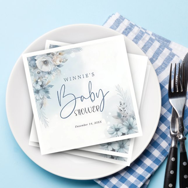 Winter Snow Baby It's Cold Outside Baby Shower  Napkins (Creator Uploaded)