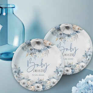Winter Snow Baby It's Cold Outside Baby Shower  Paper Plates
