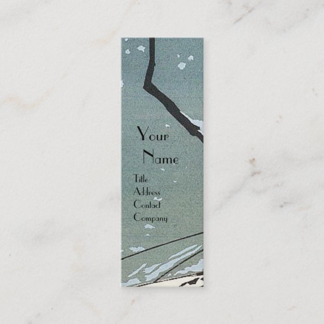 WINTER SNOW / BEAUTY FASHION  COSTUME DESIGNER MINI BUSINESS CARD (Front)