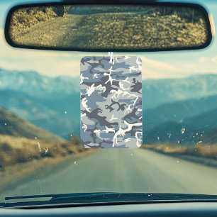 Winter Snow Blue Camouflage, Military, Army Air Freshener