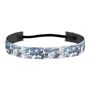 Winter Snow Blue Camouflage, Military, Army Athletic Headband