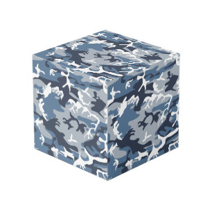 Winter Snow Blue Camouflage, Military, Army Cube