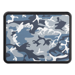 Winter Snow Blue Camouflage, Military, Army Hitch Cover