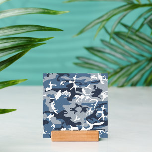 Winter Snow Blue Camouflage, Military, Army Holder