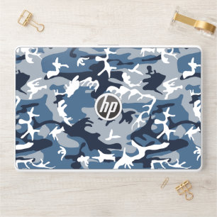 Winter Snow Blue Camouflage, Military, Army HP Laptop Skin