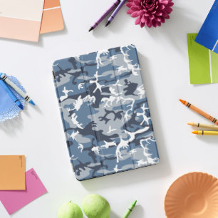 Winter Snow Blue Camouflage, Military, Army iPad Pro Cover