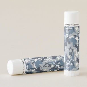 Winter Snow Blue Camouflage, Military, Army Lip Balm