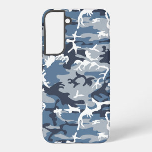 Winter Snow Blue Camouflage, Military, Army Samsung Galaxy S22+ Case