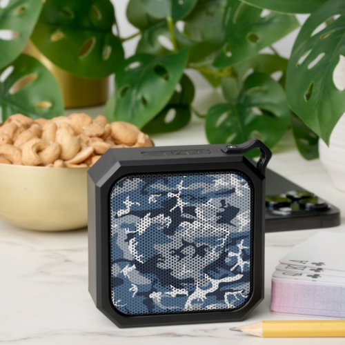 Winter Snow Blue Camouflage Pattern Military Army Bluetooth Speaker