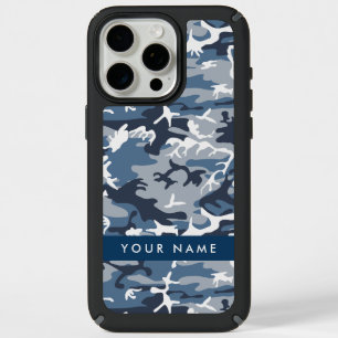 Winter Snow Blue Camouflage Your name Personalize iPhone 15 Pro Max Case