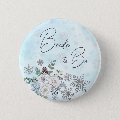Winter snow bridal party pins