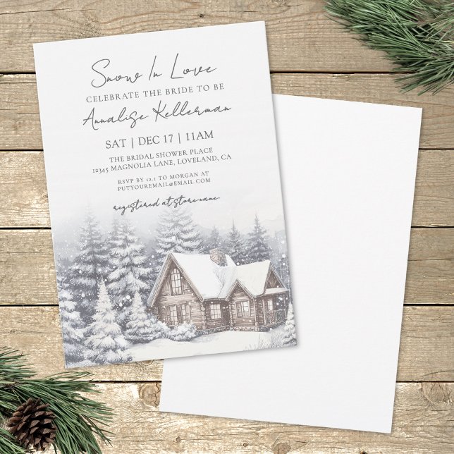 Winter Snow Bridal Shower Invitation (Winter Snow Bridal Shower Invitation)