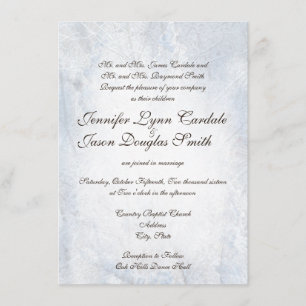Winter Snow Camo Elegant Wedding Invitations
