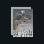 Winter Snow Christmas Wedding Save the Date Invitation<br><div class="desc">Elegant Winter Snow | Christmas Wedding Invitations.</div>