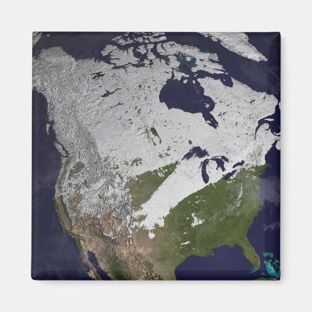 Winter Snow Cover in the Northern Hemisphere Magnet (Front)
