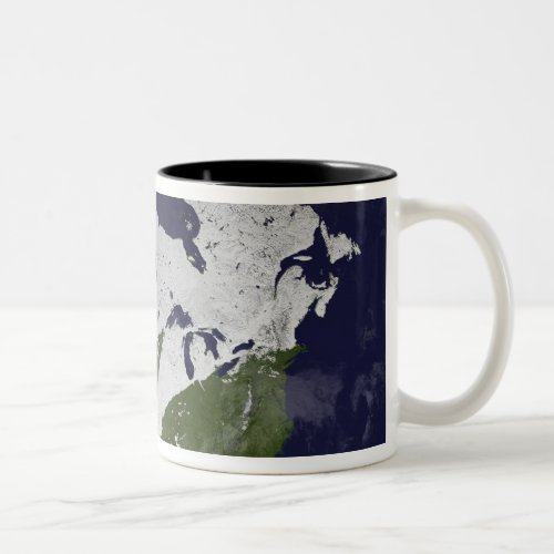Winter Snow Cover in the Northern Hemisphere Two_Tone Coffee Mug