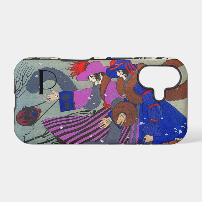 WINTER SNOW FASHION MONOGRAM Case-Mate iPhone CASE (Back (Horizontal))