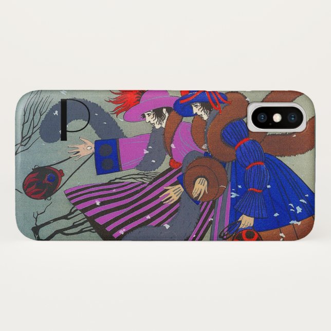 WINTER SNOW FASHION MONOGRAM Case-Mate iPhone CASE (Back (Horizontal))