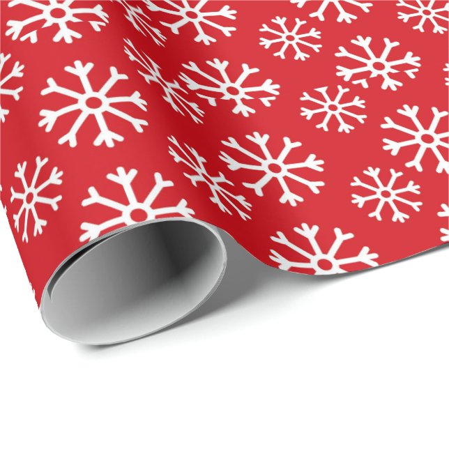 Winter Snow Flakes Pattern Wrapping Paper (Roll Corner)