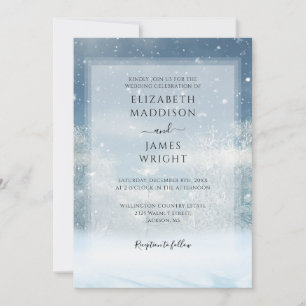 Winter Snow Forest Wedding Invitation