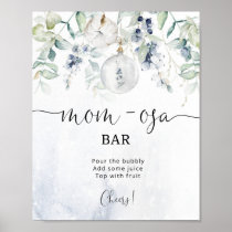 Winter snow gender neutral mom-osa bar poster